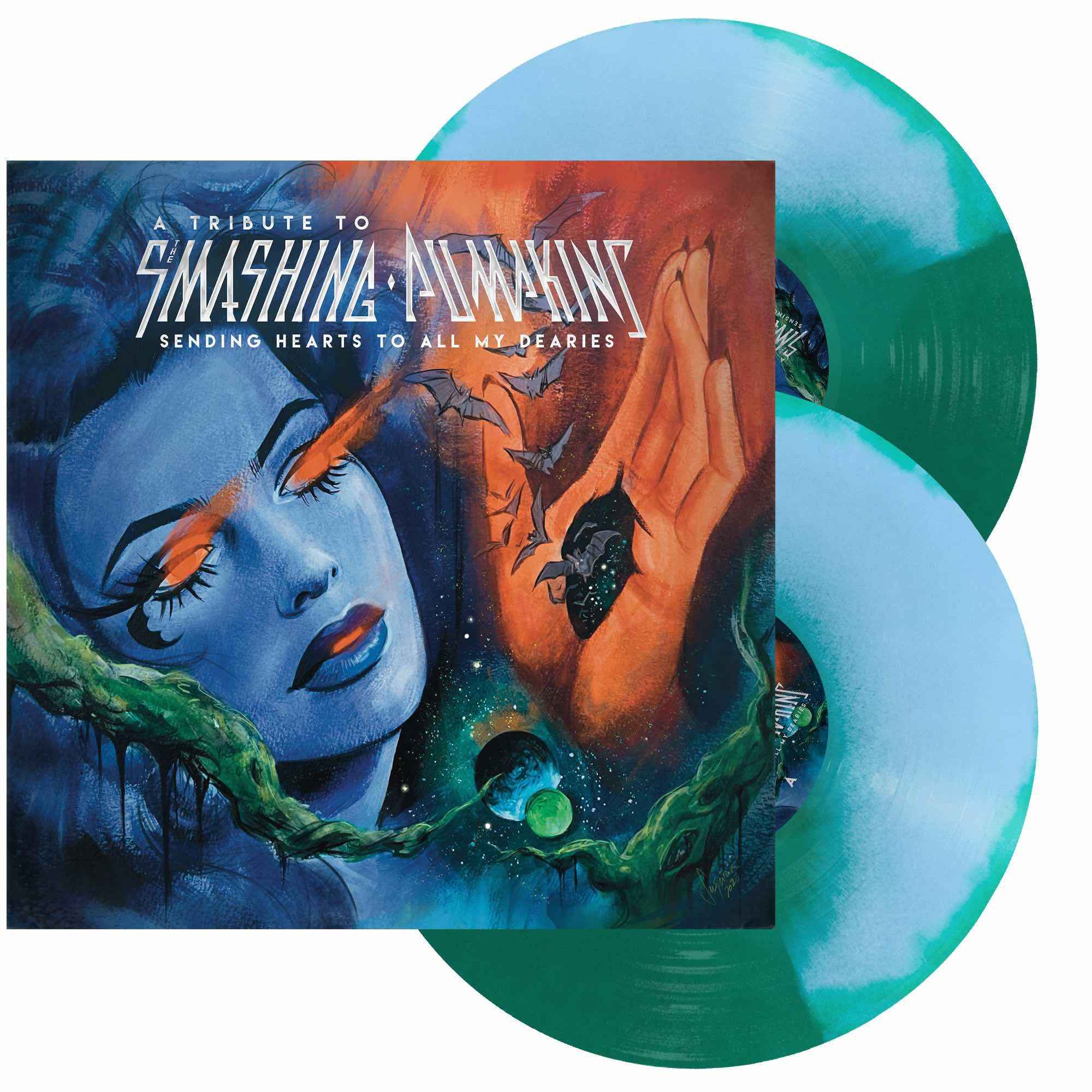 PRE-ORDER Various Artists - Sending Hearts To All My Dearies (Smashing Pumpkins Tribute) [Baby Blue + Green] [2LP] Vinyl Record