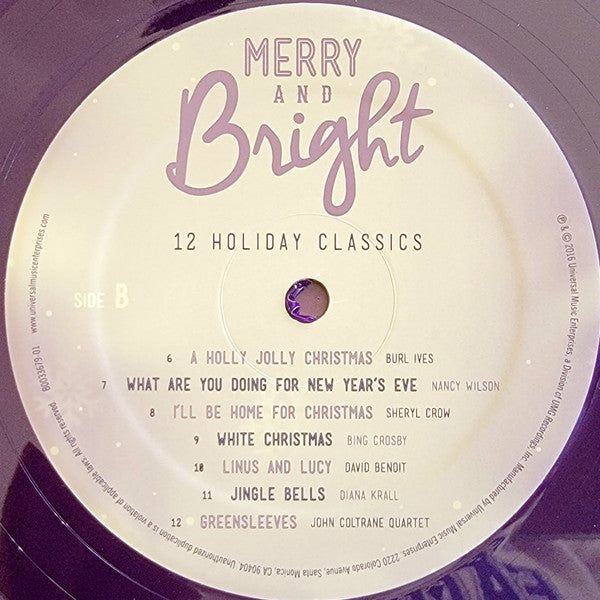 Various Merry and Bright 12 Holiday Classics Universal Music Enterprises LP, Comp, Ltd, Pur Mint (M) Mint (M)
