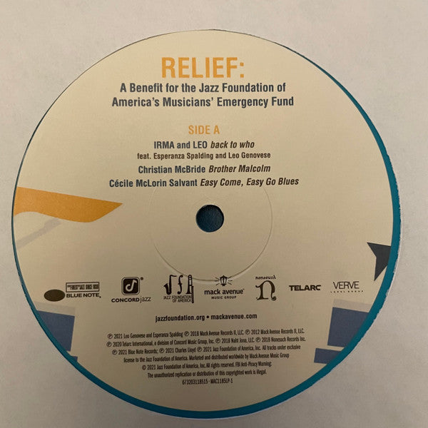 Relief A Benefit For The Jazz Foundation Of America's Musician's Emergency Fund | Mint (M) Mint (M)