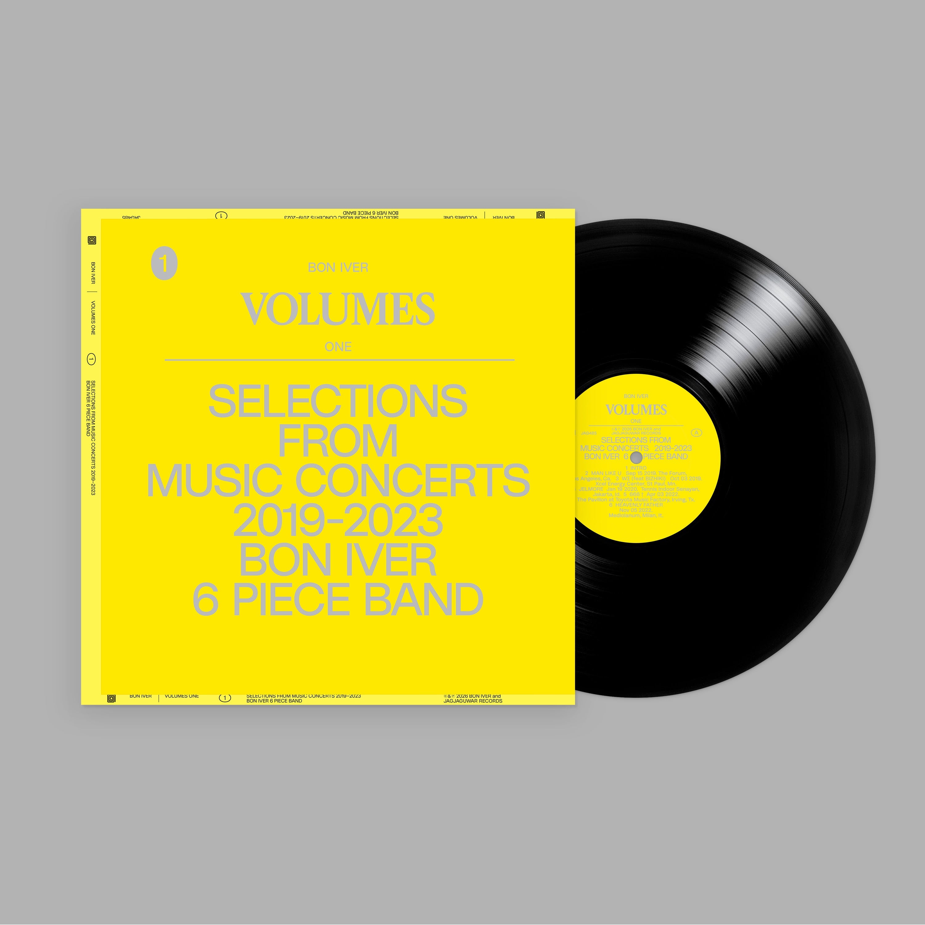 VOLUMES: ONE "SELECTIONS FROM MUSIC CONCERTS 2019-2023 BON IVER 6 PIECE BAND” Vinyl Record