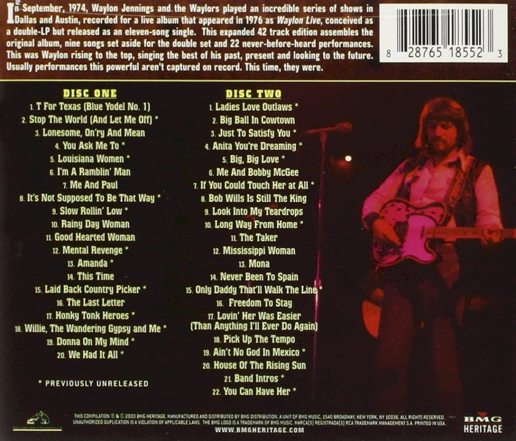 Waylon Jennings – Waylon Live (2-CD)