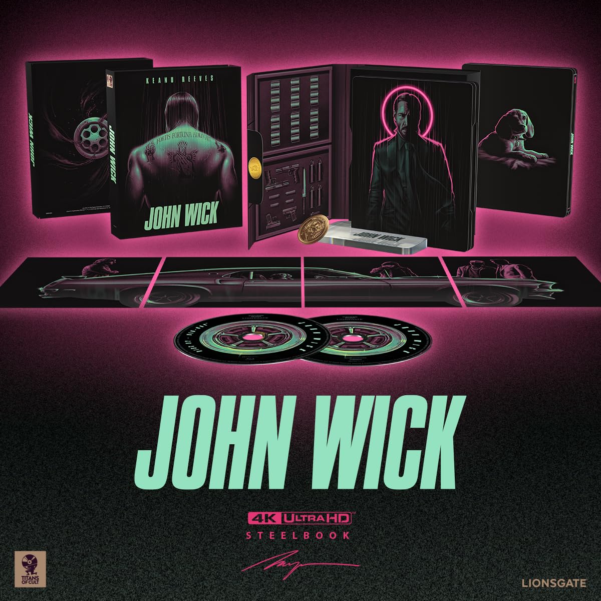 John Wick - Titans of Cult Steelbook (4K Ultra HD + Blu-ray + Digital)