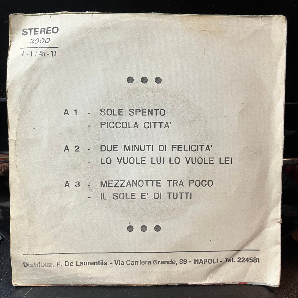 Anna Carucci - Sole Spento / Piccola Citta (7" ITALY VINYL) |