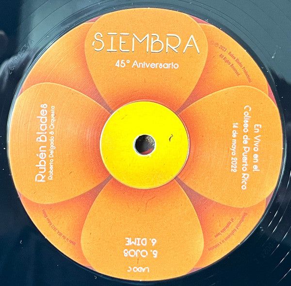 Ruben Blades - Siembra 45 Aniversario En Vivo en el Coliseo de Puerto Rico 14 de mayo 2022 (2xVINYL) | Mint (M) Mint (M)