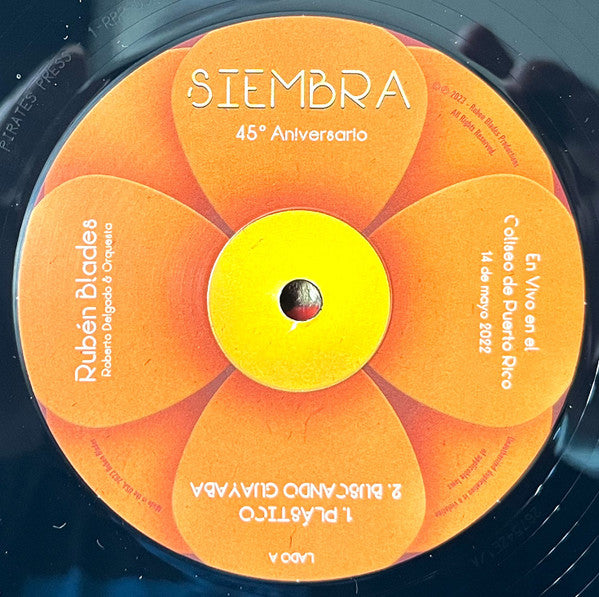 Ruben Blades - Siembra 45 Aniversario En Vivo en el Coliseo de Puerto Rico 14 de mayo 2022 (2xVINYL) | Mint (M) Mint (M)