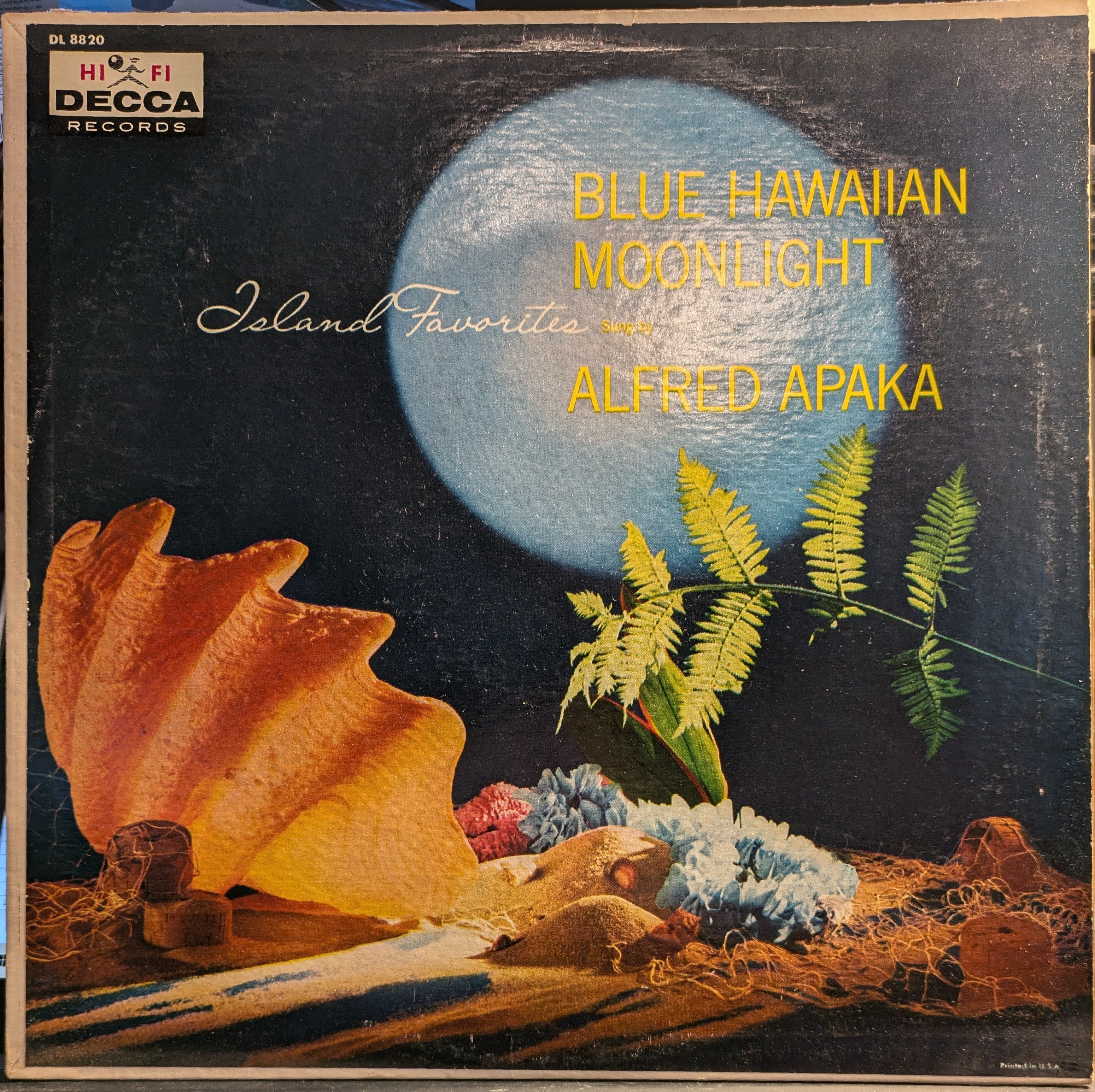 Alfred Apaka - Blue Hawaiian Moonlight Island Favorites | Very Good Plus (VG+) Excellent (EX)