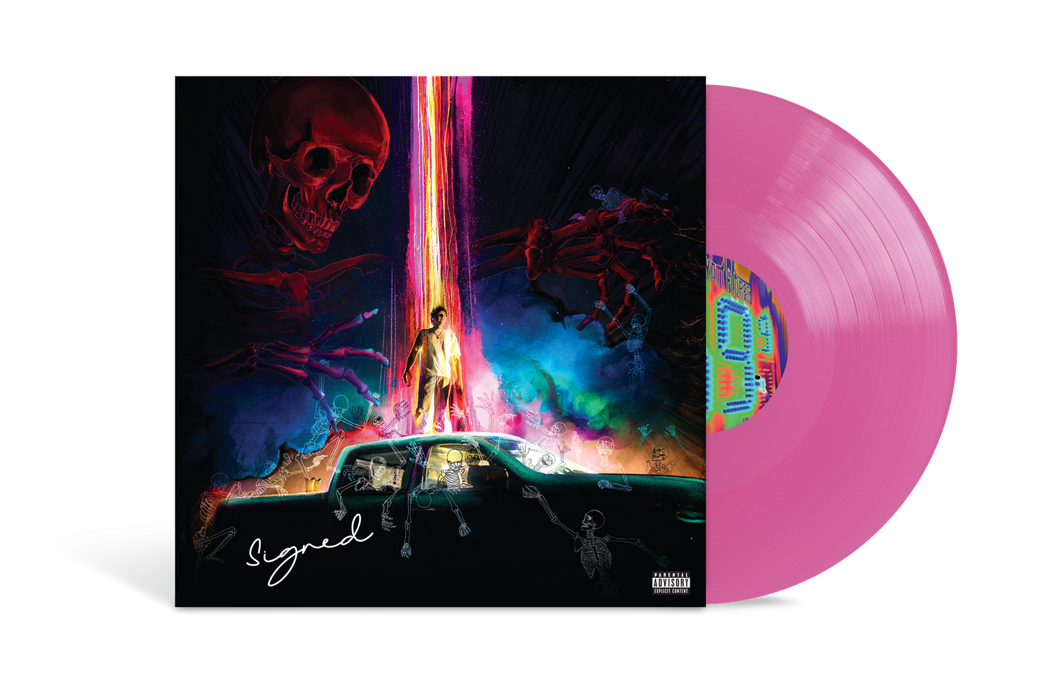Wyatt Flores - Scared Of Heights [Neon Pink LP] [Signed] Vinyl Record