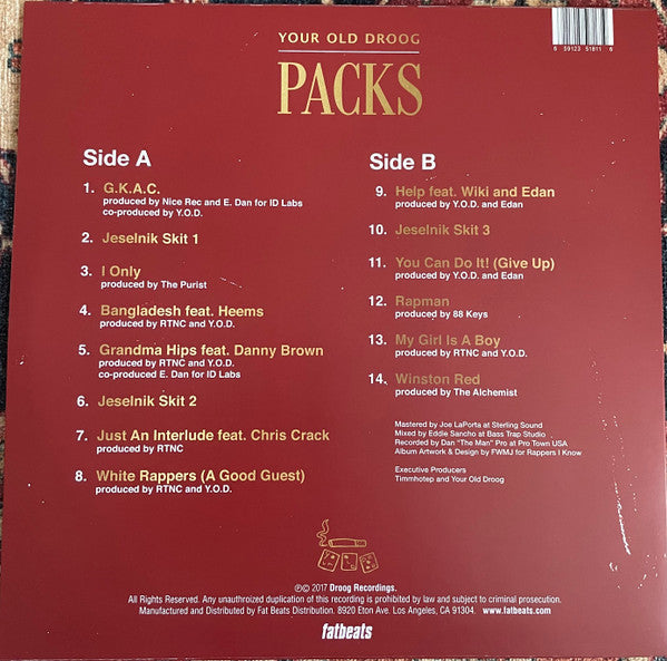 Packs (GOLD VINYL) | Mint (M) Mint (M)