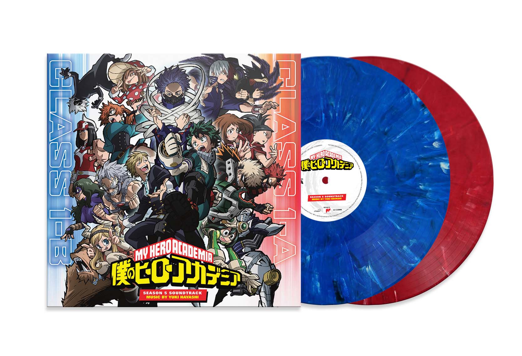 Yuki Hayashi - My Hero Academia: Season 5 (Original Series Soundtrack) (Colored Vinyl, Blue, Red, 150 Gram Vinyl) (2 Lp's) Vinyl Record